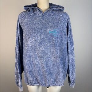 ❤️ Vintage Ezze Wear One Size Blue Acid Wash Honeykomb Cotton Top